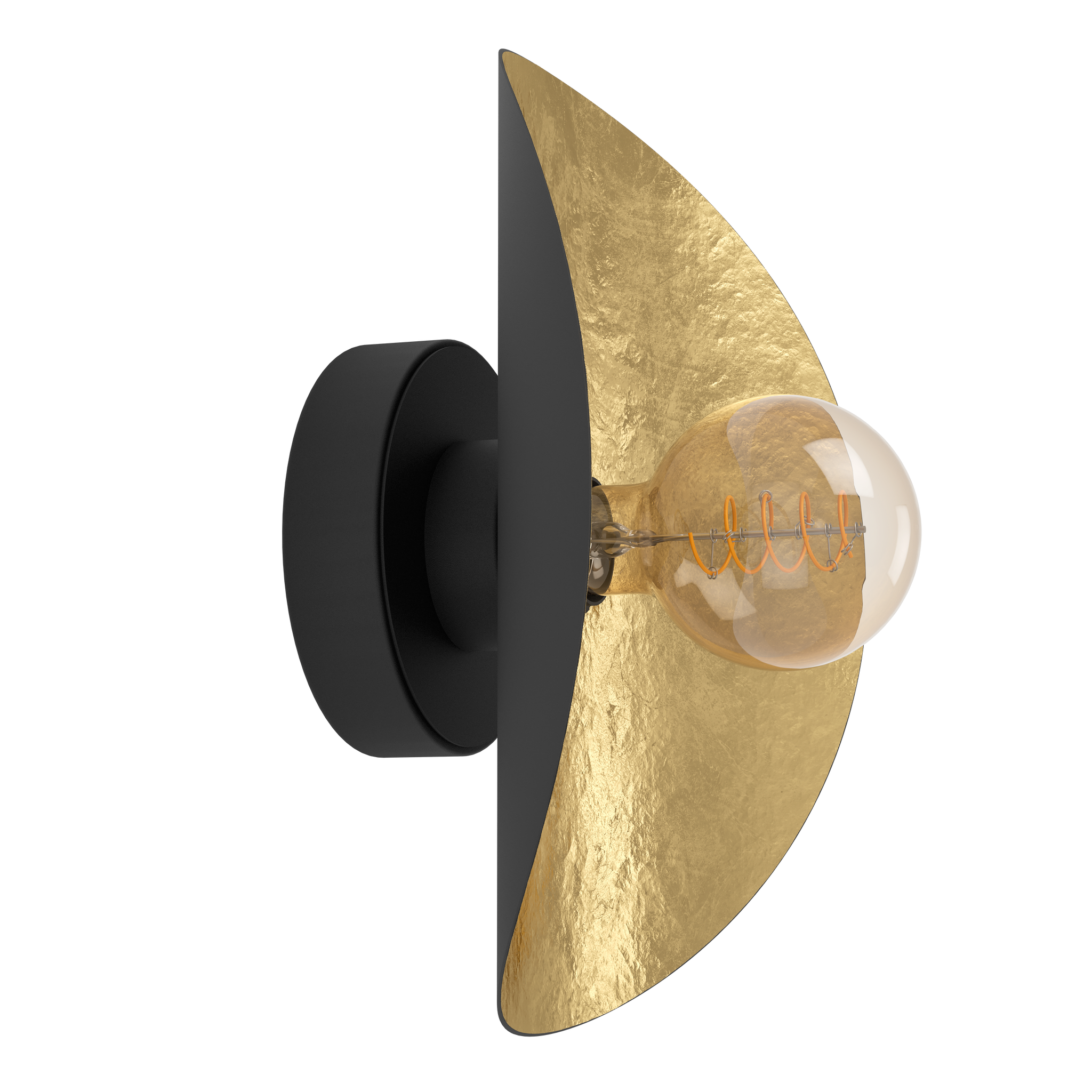 Aplica LED Modern SACEDA EGLO 390394 NEGRU + AURIU / APLICA PERETE / MINIMALIST DESIGN Wall Light Fixtures