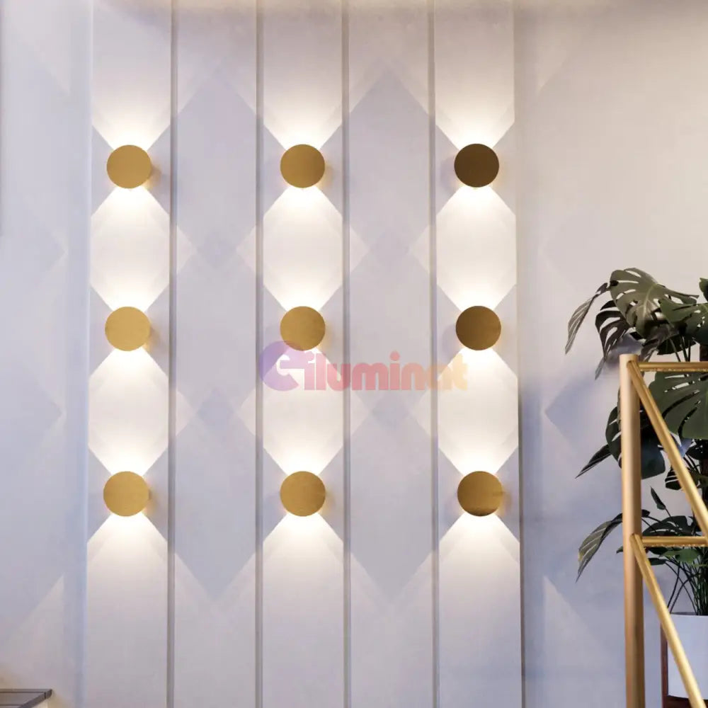 Aplica LED Modern TALAMELLO EGLO 901201 NEGRU + AURIU / APLICA PERETE / MINIMALIST DESIGN Wall Light Fixtures