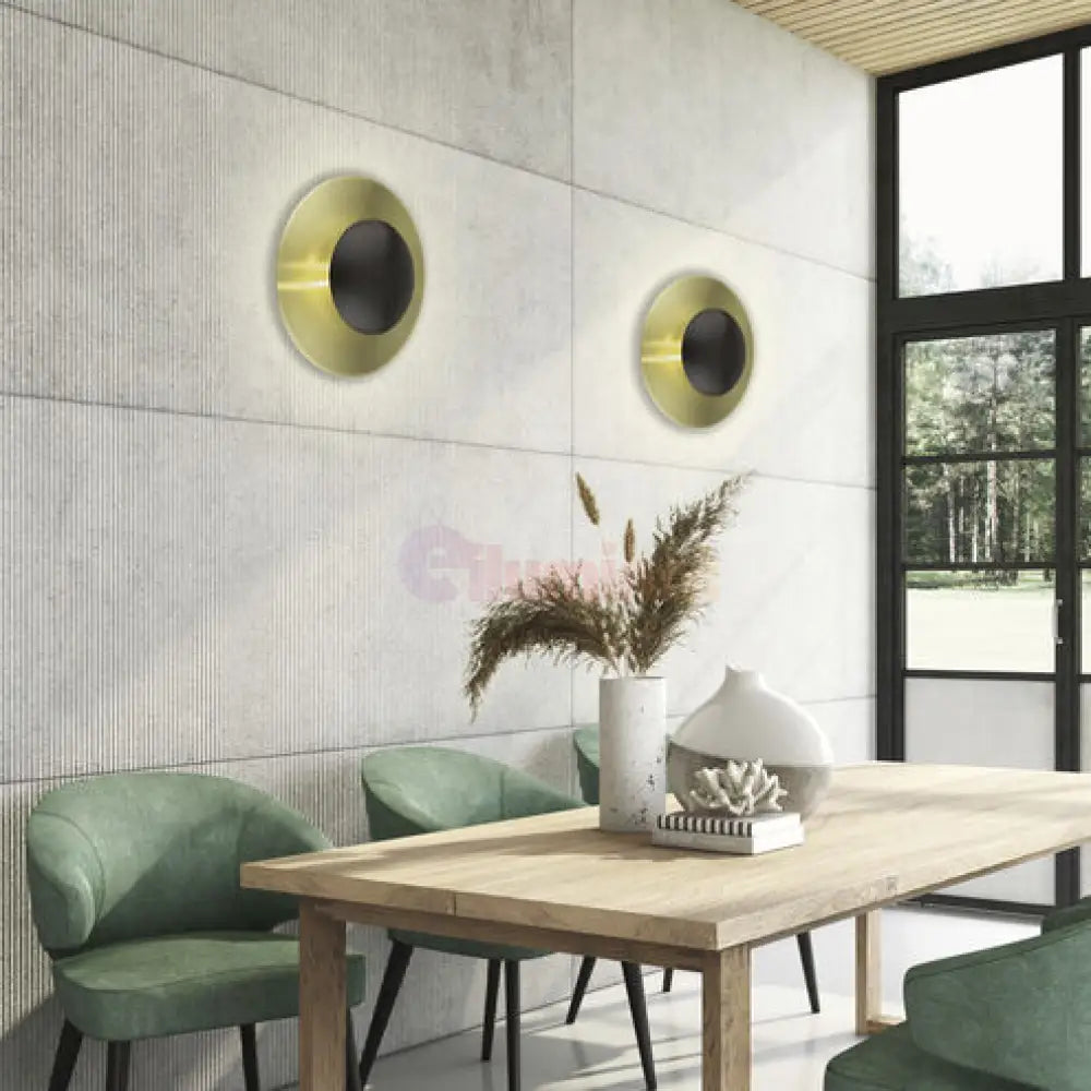 Aplica LED Modern TOCINA EGLO 900988 NEGRU + AURIU / APLICA PERETE / MINIMALIST DESIGN Wall Light Fixtures