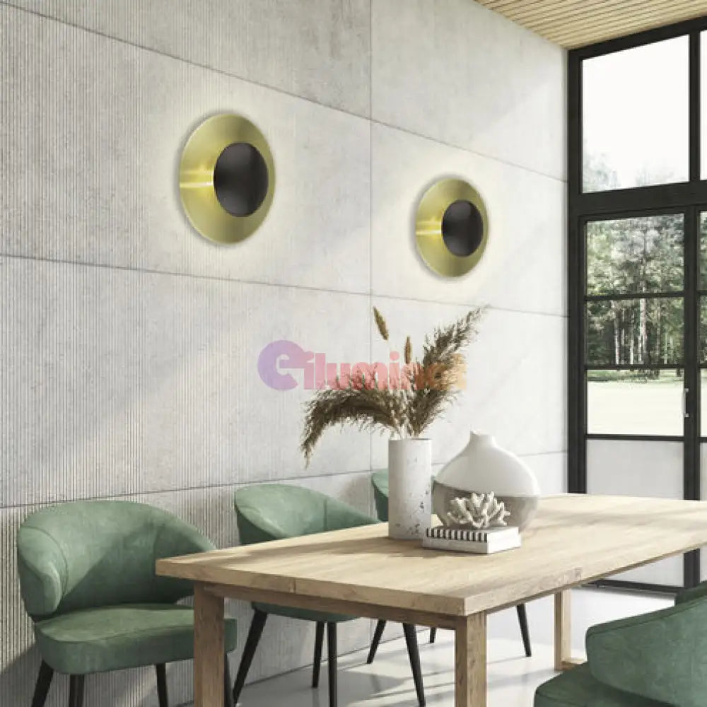Aplica LED Modern TOCINA EGLO 900988 NEGRU + AURIU / APLICA PERETE / MINIMALIST DESIGN Wall Light Fixtures