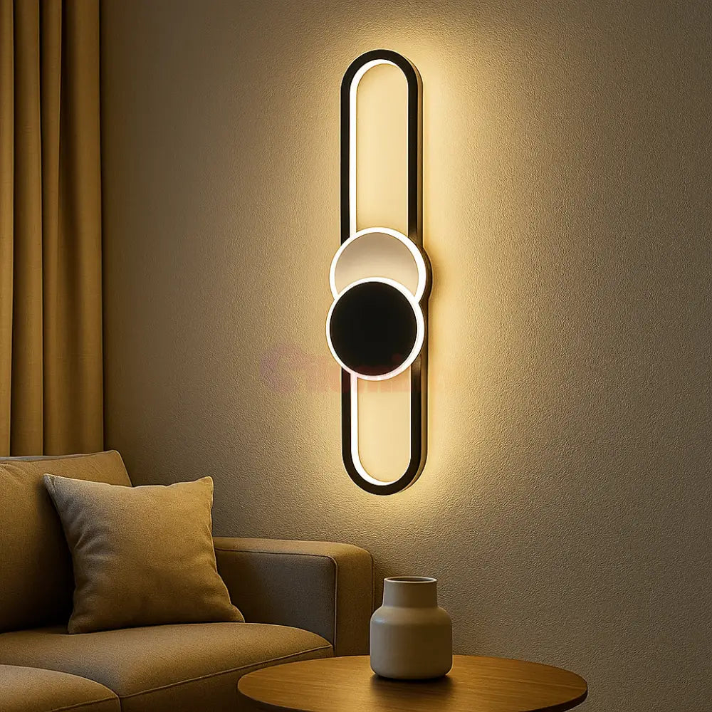 Aplica LED MOZZY 60cm Black Echivalent 74W Wall Light Fixtures