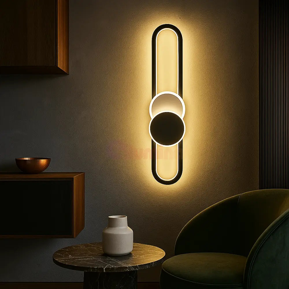 Aplica LED MOZZY 80cm Black Echivalent 90W Wall Light Fixtures