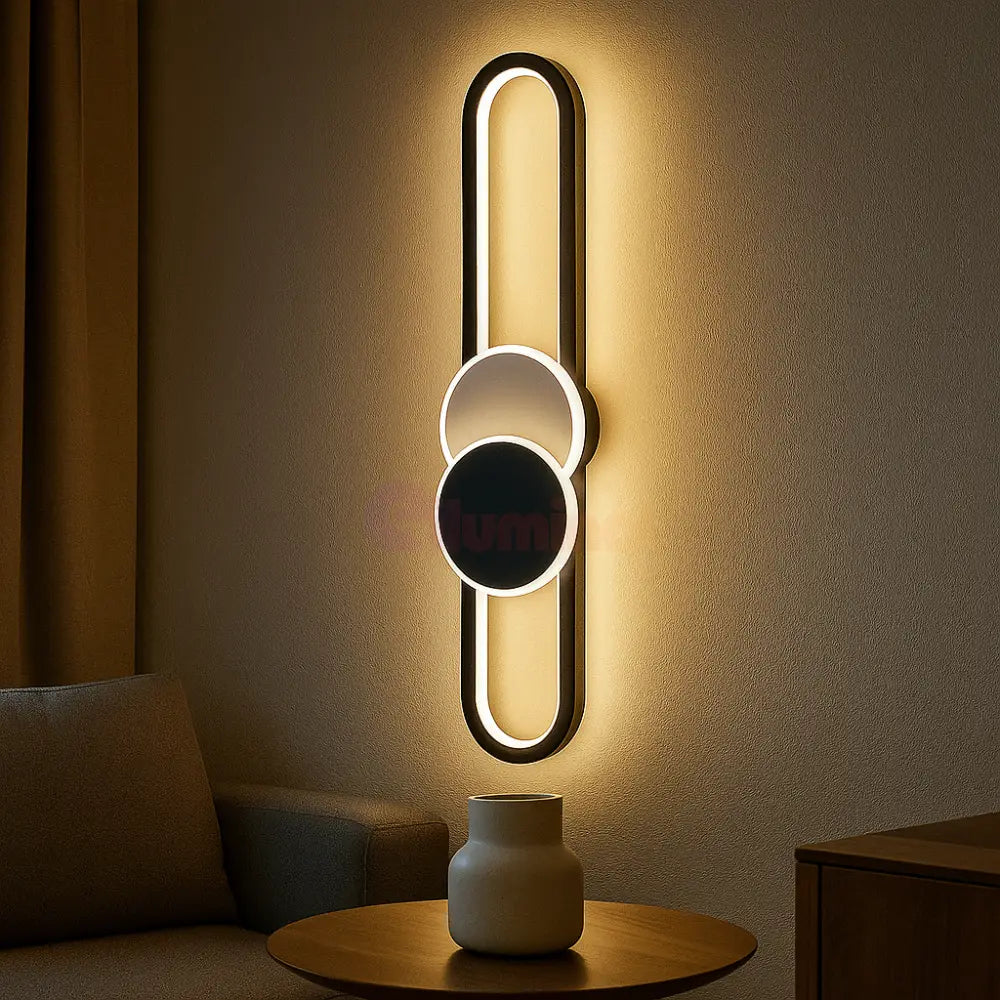 Aplica LED MOZZY 80cm Black Echivalent 90W Wall Light Fixtures
