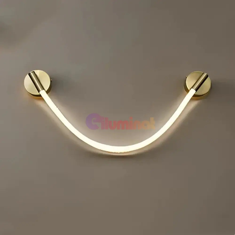Aplica LED Nordic Style Light Rope Tube R9158/1 Gold AURIE / APLICA PERETE / MINIMALIST DESIGN Wall Light Fixtures