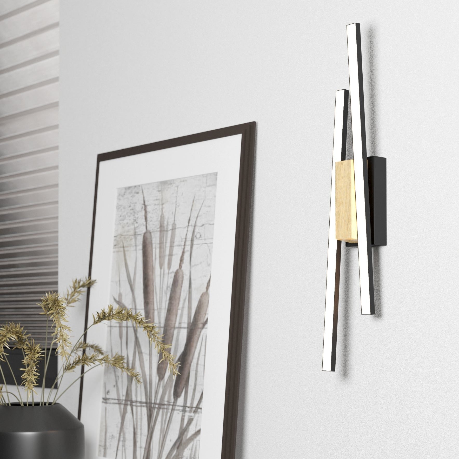 Aplica LED PANAGRIA Neagra 2X6,3W EGLO 900491 APLICA PERETE / TAVAN / MINIMALIST DESIGN / NEAGRA & MARO Wall Light