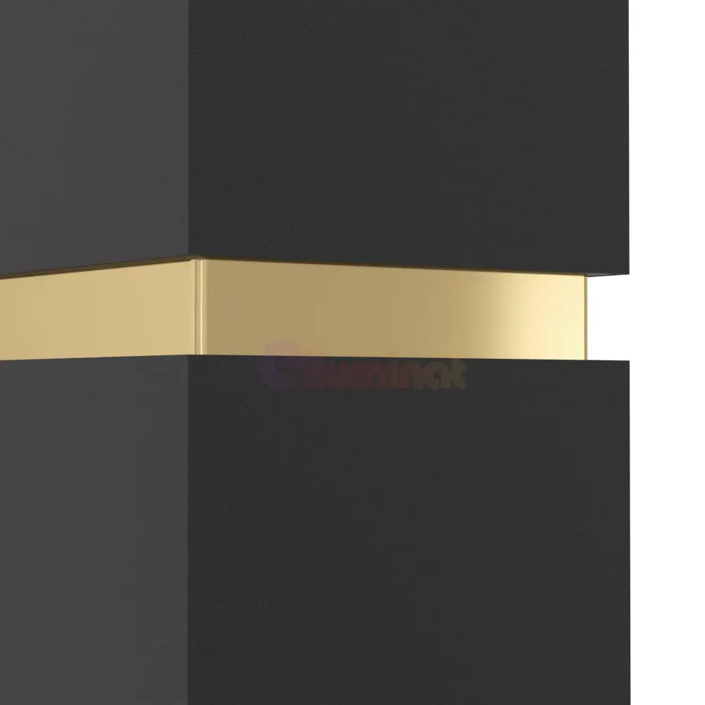 Aplica LED 2X2,8W PASSA EGLO NEGRU + AURIU 95373 NEGRU + AURIU / APLICA PERETE / MINIMALIST DESIGN Wall Light Fixtures