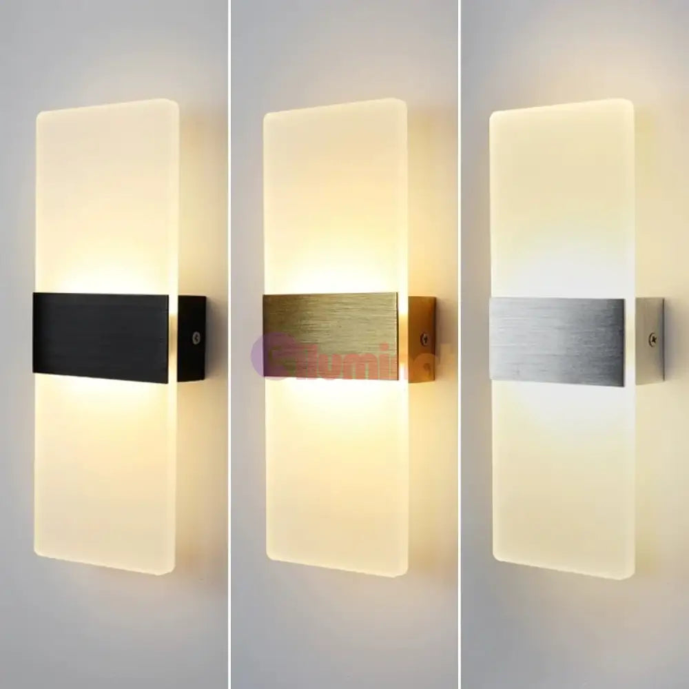 Aplica Led Perete 12W Sublime Square Gold Wall Light Fixtures