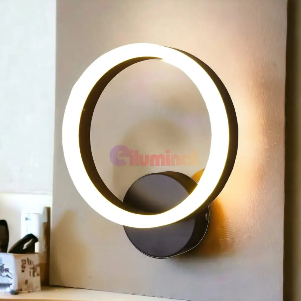 Aplica Led Premium Circle Black Design 5208 Neagra / Aplica Perete Circle Design Wall Light Fixtures