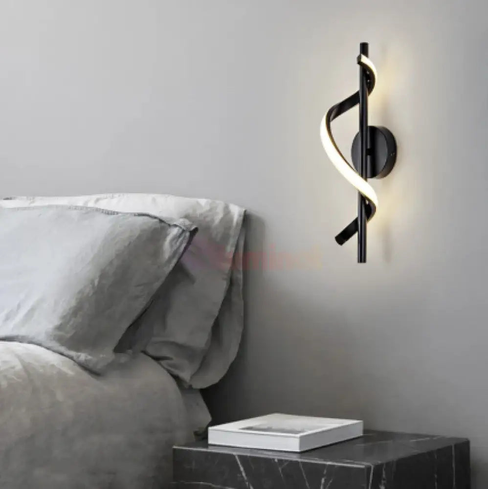 Aplica LED ROKO 10W Neagra Echivalent 120W NEAGRA / MINIMALIST DESIGN / APLICA PERETE Wall Light Fixtures