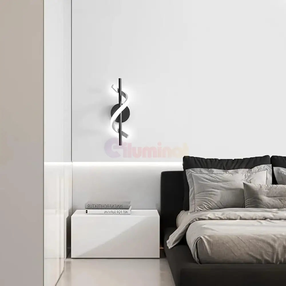 Aplica LED ROKO 10W Neagra Echivalent 120W NEAGRA / MINIMALIST DESIGN / APLICA PERETE Wall Light Fixtures