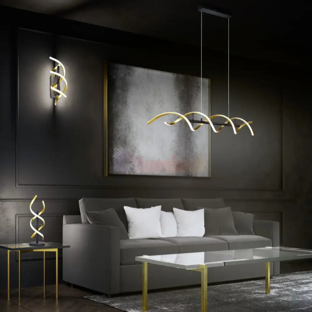 Aplica Led Sequence Gold + Black Echivalent 150W Wall Light Fixtures