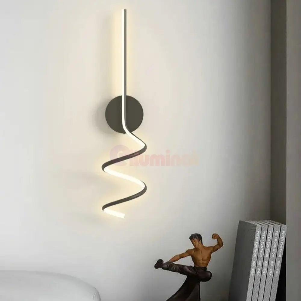 Aplica Led Serpent Black 44W Wall Light Fixtures