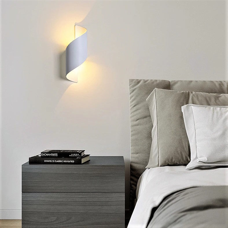 Aplica Led Exterior 10W Spirala Alba Wall Light Fixtures