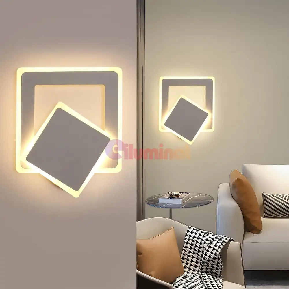 Aplica LED Square Reglabila Alba Echivalent 150W ALBA / SQUARE DESIGN / APLICA PERETE Wall Light Fixtures