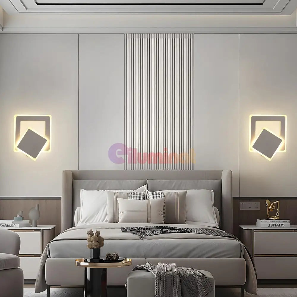 Aplica LED Square Reglabila Alba Echivalent 150W ALBA / SQUARE DESIGN / APLICA PERETE Wall Light Fixtures