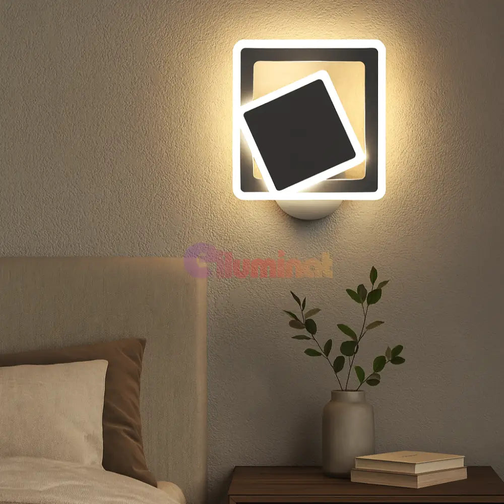 Aplica LED Square Reglabila Alba Echivalent 150W ALBA / SQUARE DESIGN / APLICA PERETE Wall Light Fixtures