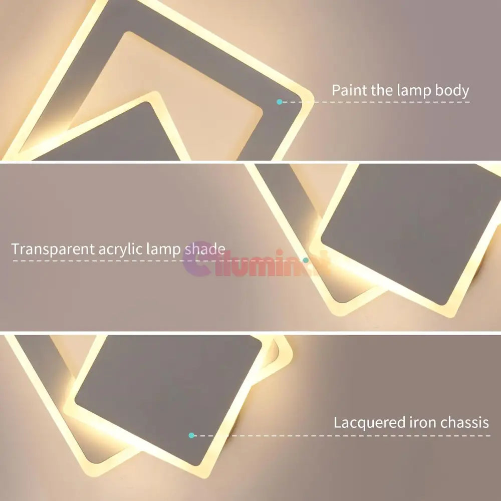 Aplica LED Square Reglabila Alba Echivalent 150W ALBA / SQUARE DESIGN / APLICA PERETE Wall Light Fixtures