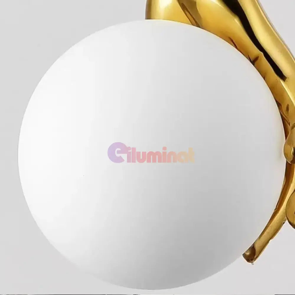 Aplica Luxury Golden Hand Wall Light Fixtures