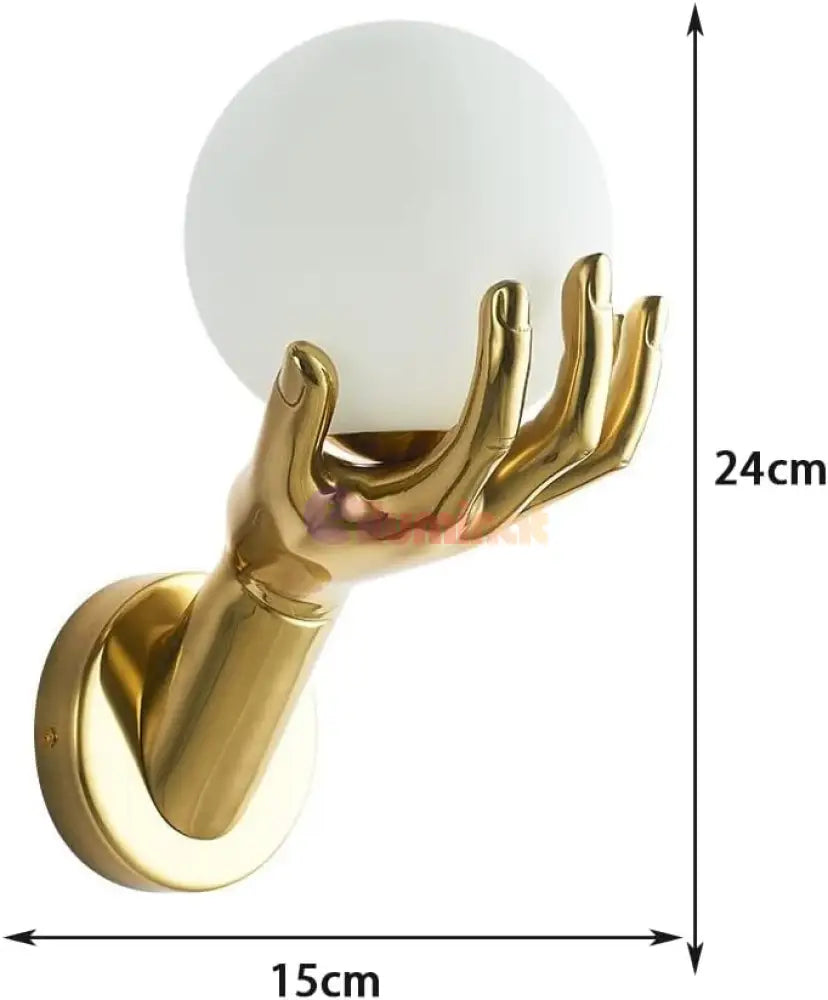 Aplica Luxury Golden Hand Wall Light Fixtures