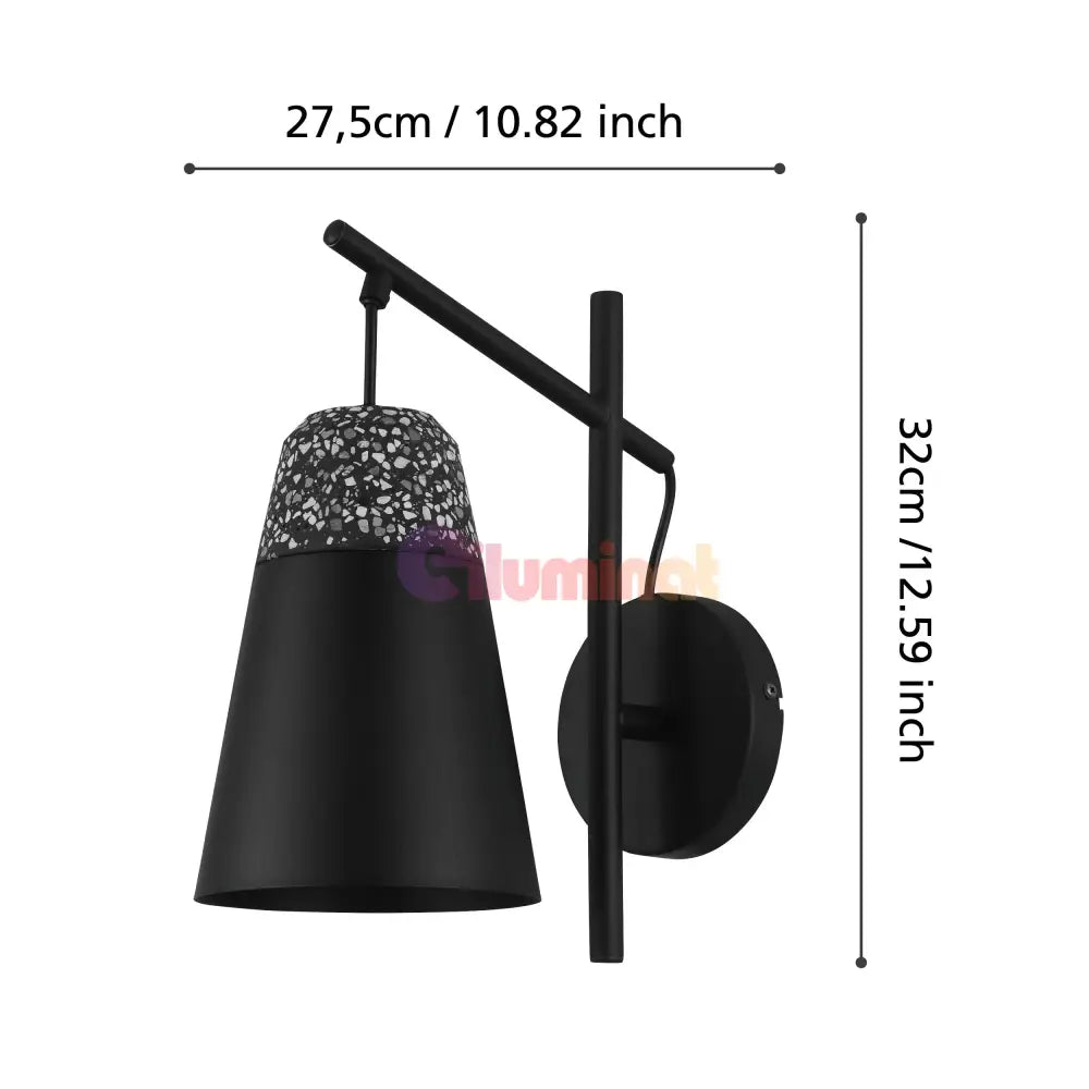 Aplica 1xE27 CANTERRAS EGLO 99546 APLICA PERETE / NEAGRA Wall Light Fixtures