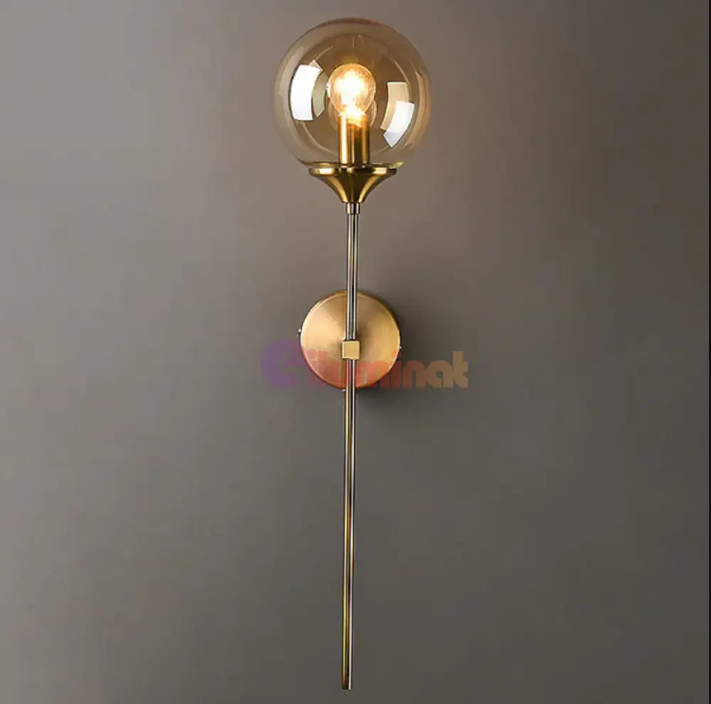 Aplica Nordic Style Amber Gold Mx902/1 Wall Light Fixtures