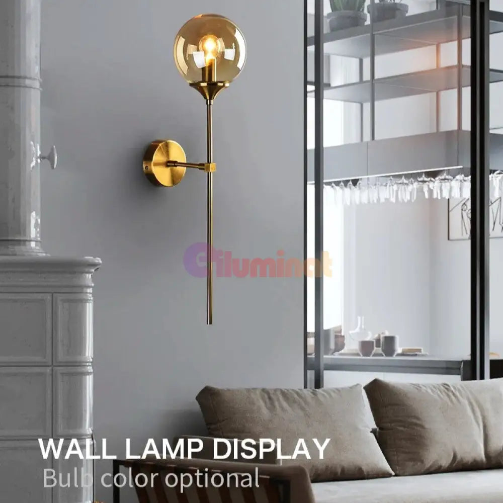 Aplica Nordic Style Amber Gold Mx902/1 Wall Light Fixtures