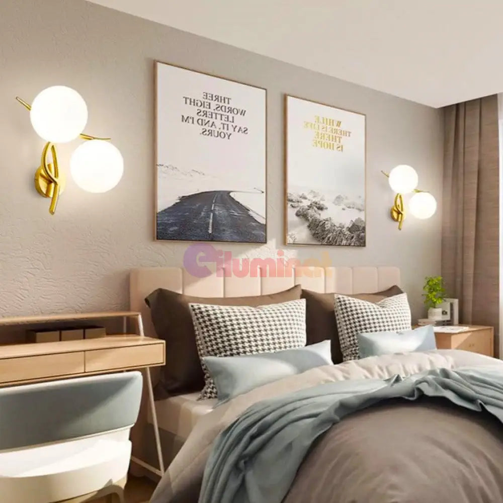 Aplica Nordic Style Double Moon Gold Mx957-2 Wall Light Fixtures