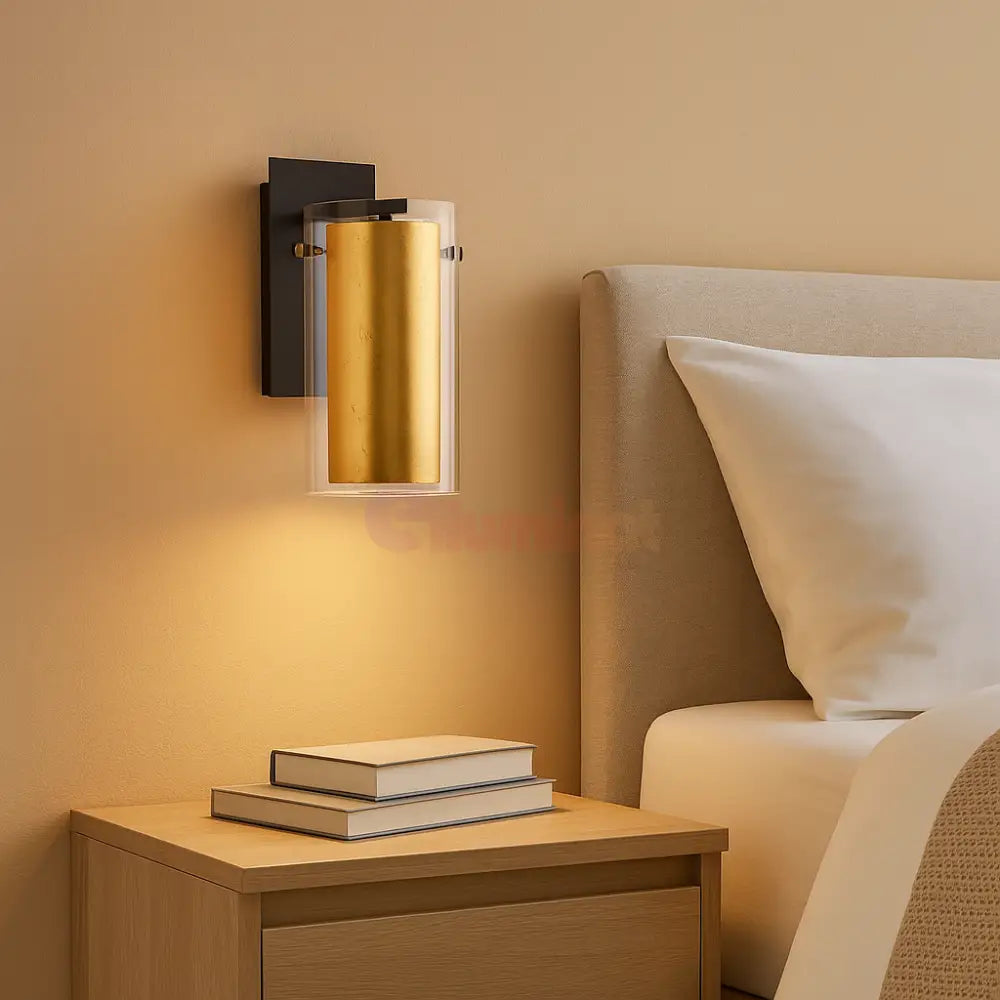 Aplica LED 40W PINTO GOLD EGLO 97839 NEGRU + AURIU / APLICA PERETE / MINIMALIST DESIGN Wall Light Fixtures