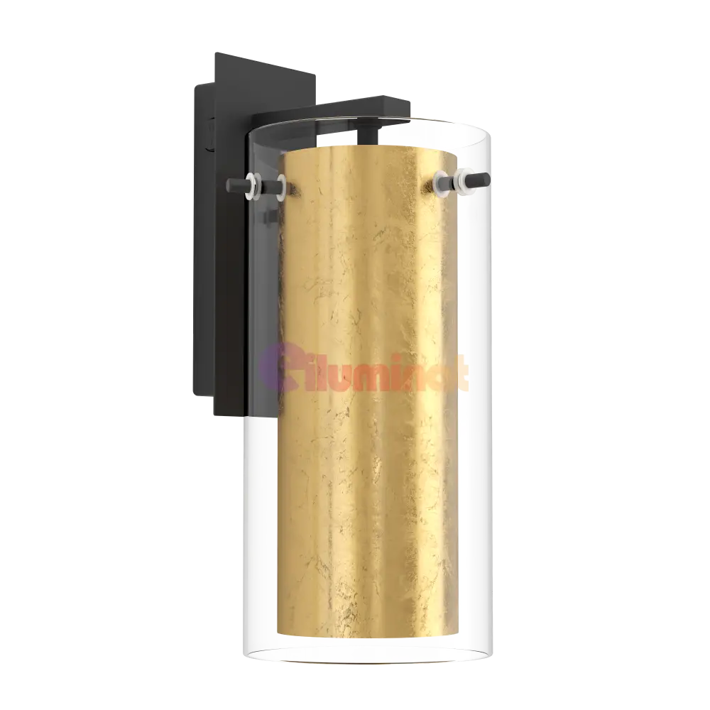 Aplica LED 40W PINTO GOLD EGLO 97839 NEGRU + AURIU / APLICA PERETE / MINIMALIST DESIGN Wall Light Fixtures