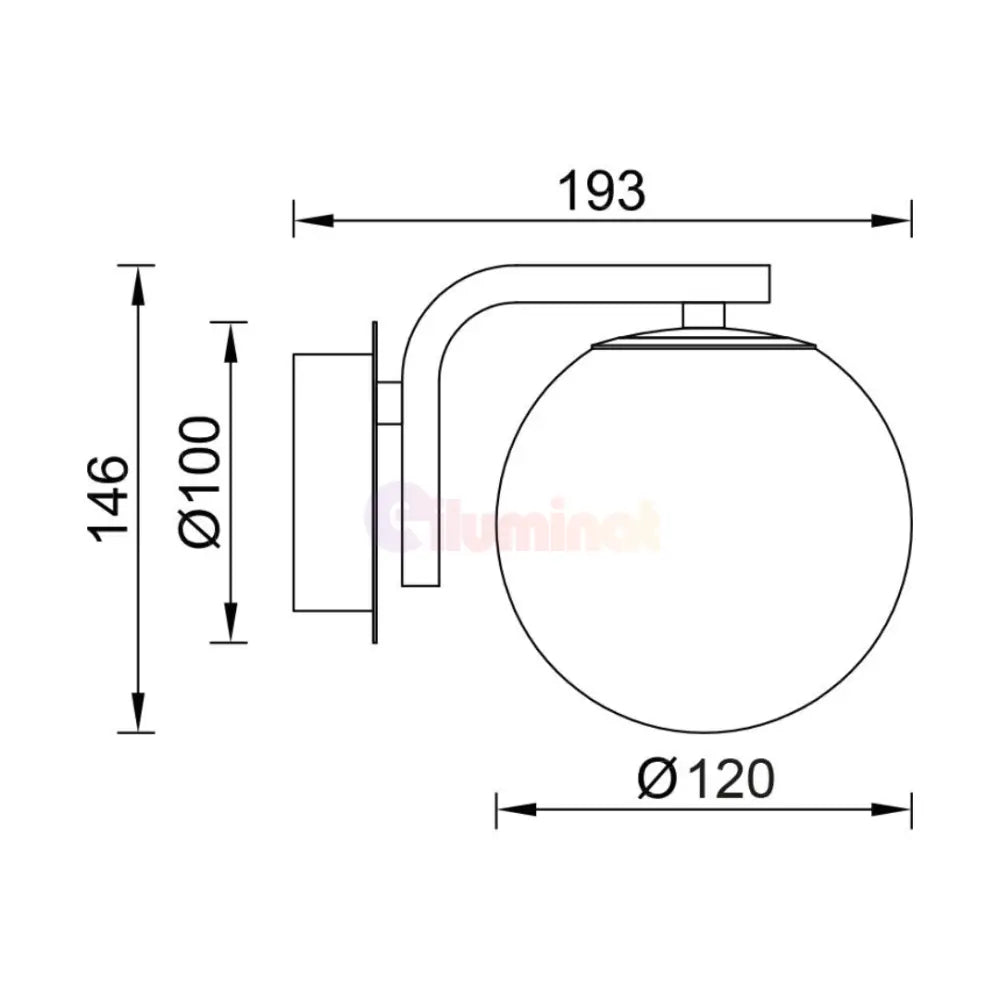 Aplica Perete 1xG9 Black NEAGRA / APLICA PERETE / MINIMALIST DESIGN Wall Light Fixtures