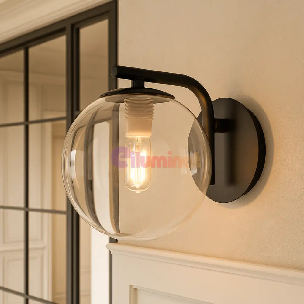 Aplica Perete 1xG9 Black NEAGRA / APLICA PERETE / MINIMALIST DESIGN Wall Light Fixtures