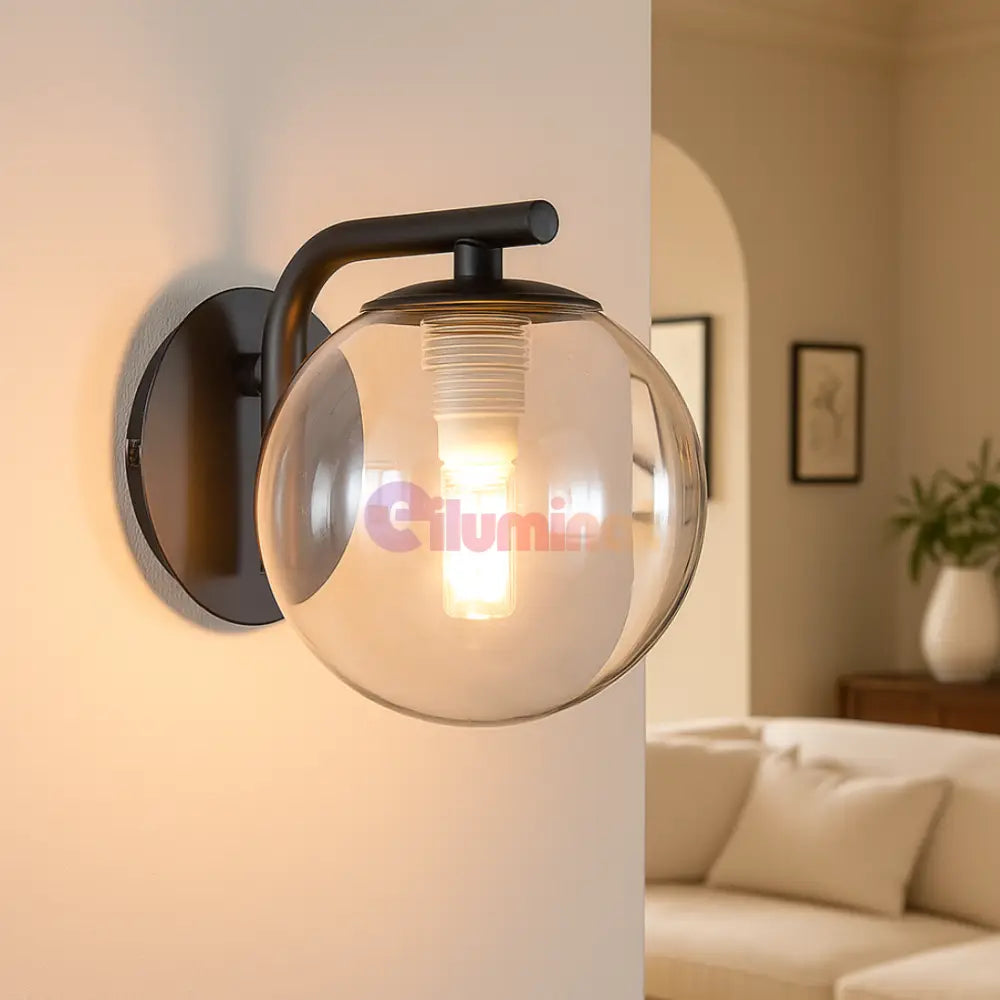 Aplica Perete 1xG9 Black NEAGRA / APLICA PERETE / MINIMALIST DESIGN Wall Light Fixtures