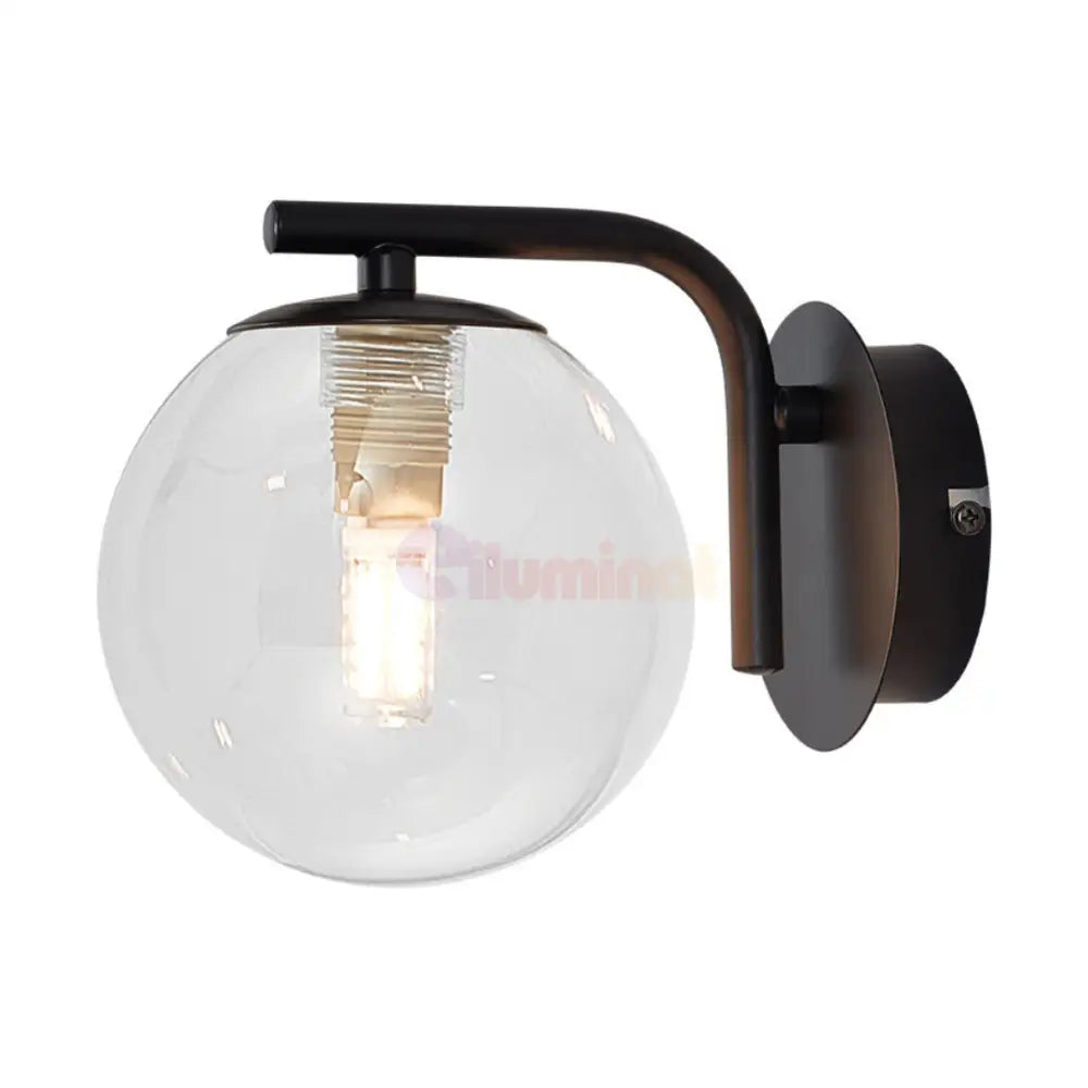 Aplica Perete 1xG9 Black NEAGRA / APLICA PERETE / MINIMALIST DESIGN Wall Light Fixtures