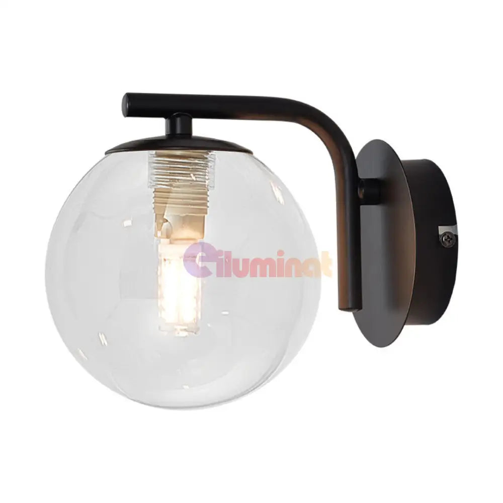 Aplica Perete 1xG9 Black NEAGRA / APLICA PERETE / MINIMALIST DESIGN Wall Light Fixtures