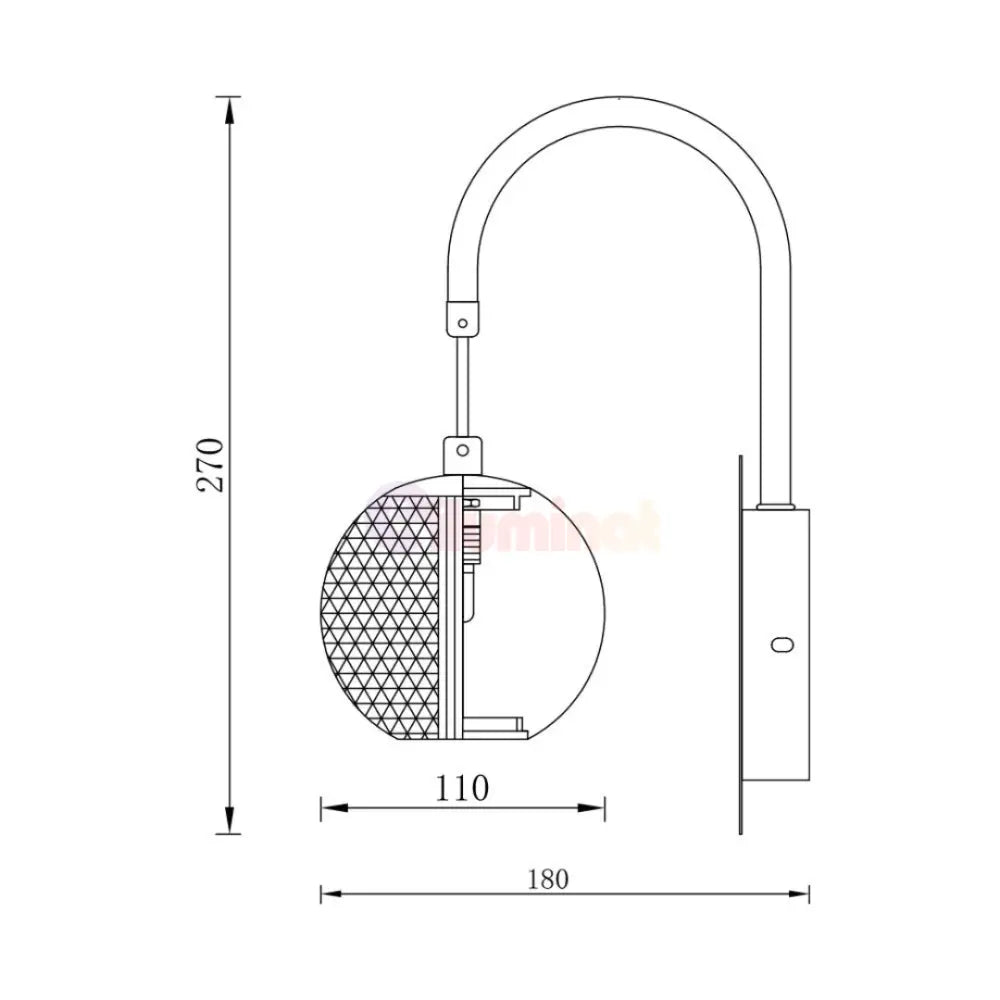 Aplica Perete 1xG9 Gold AURIE / ABAJUR / APLICA PERETE Wall Light Fixtures