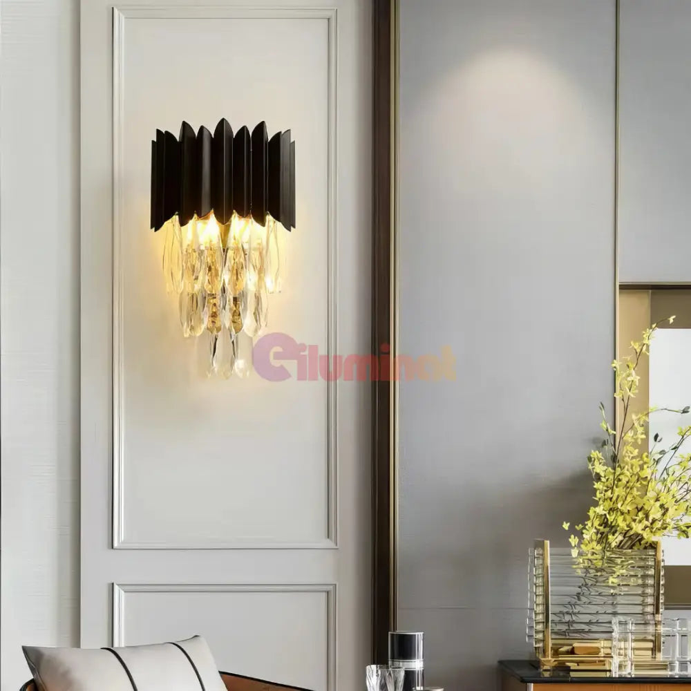 Aplica Cristal 2xE14 Black Extravaganza NEAGRA / CRISTAL / APLICA PERETE Wall Light Fixtures