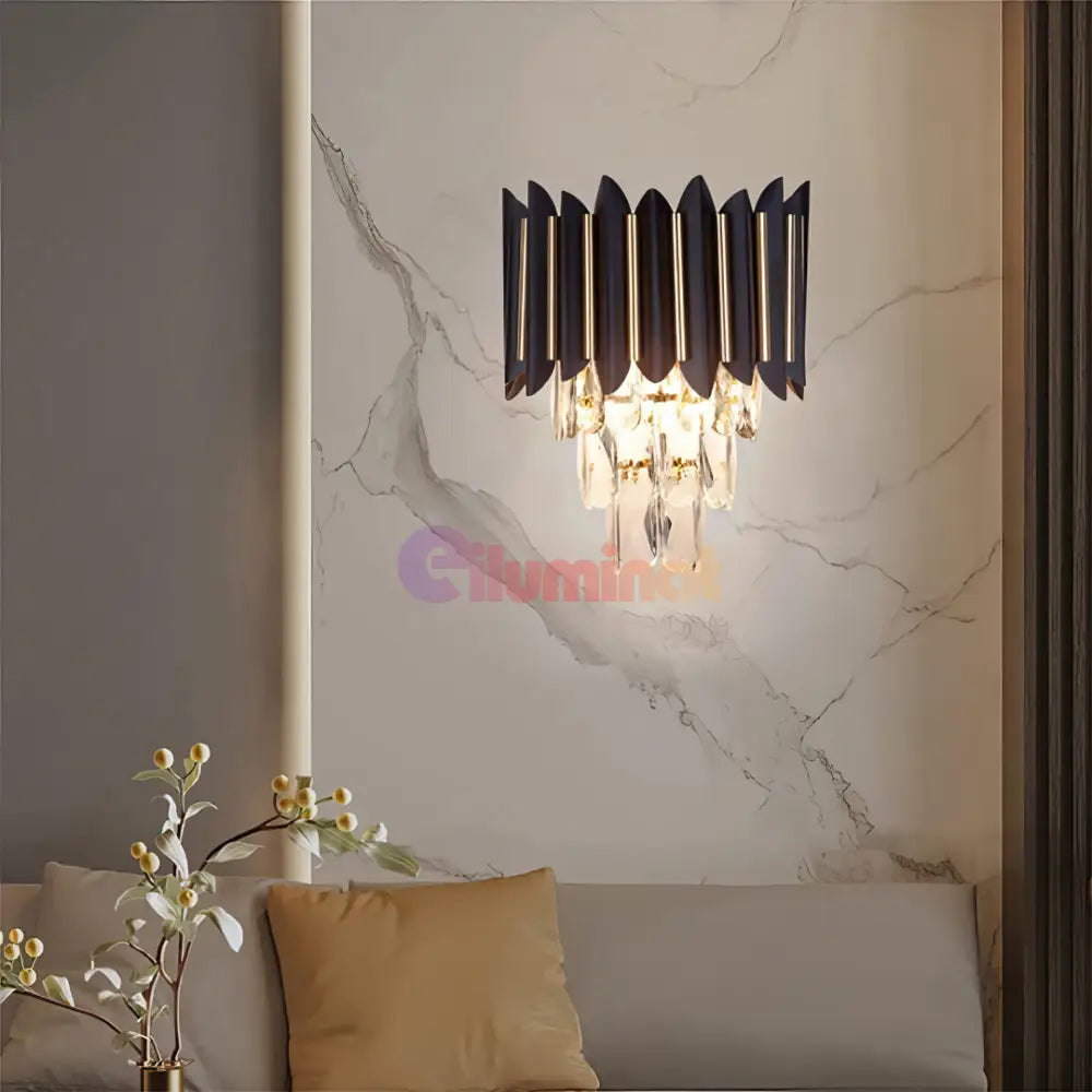 Aplica Cristal 2xE14 Black Extravaganza NEAGRA / CRISTAL / APLICA PERETE Wall Light Fixtures