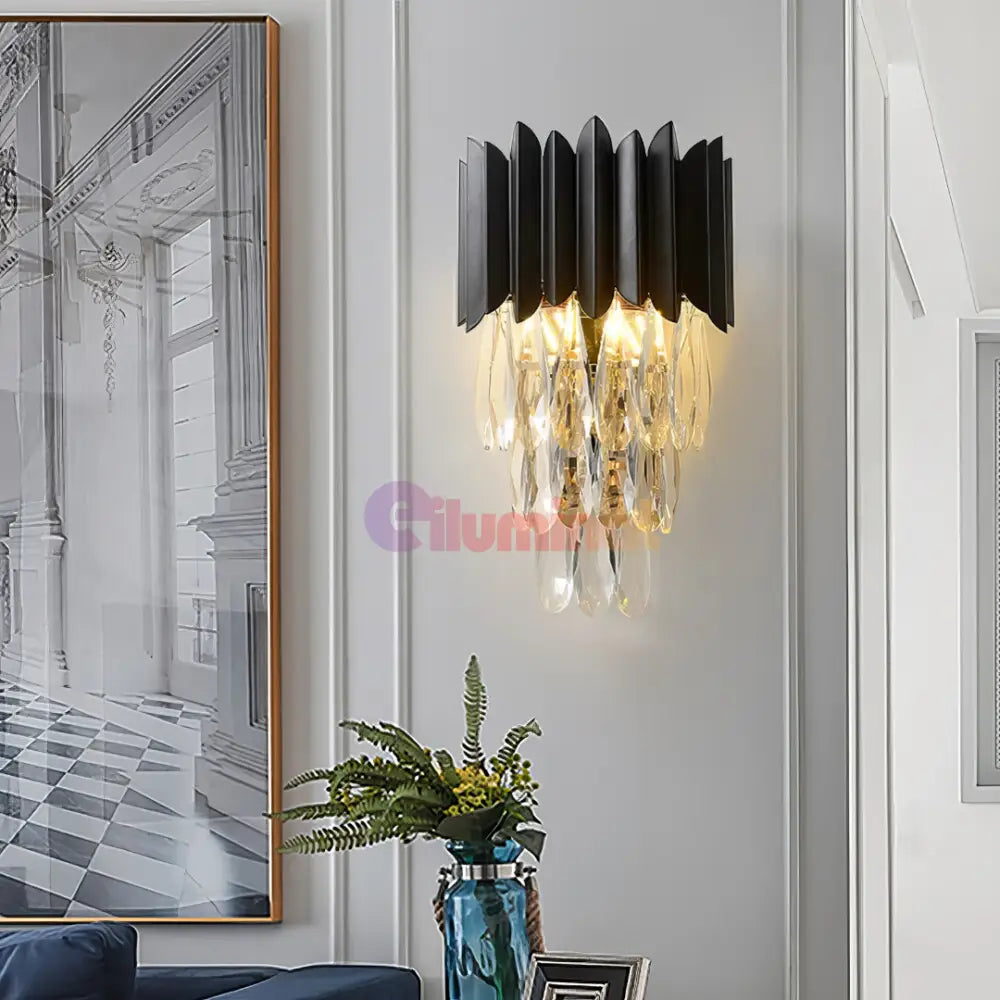 Aplica Cristal 2xE14 Black Extravaganza NEAGRA / CRISTAL / APLICA PERETE Wall Light Fixtures