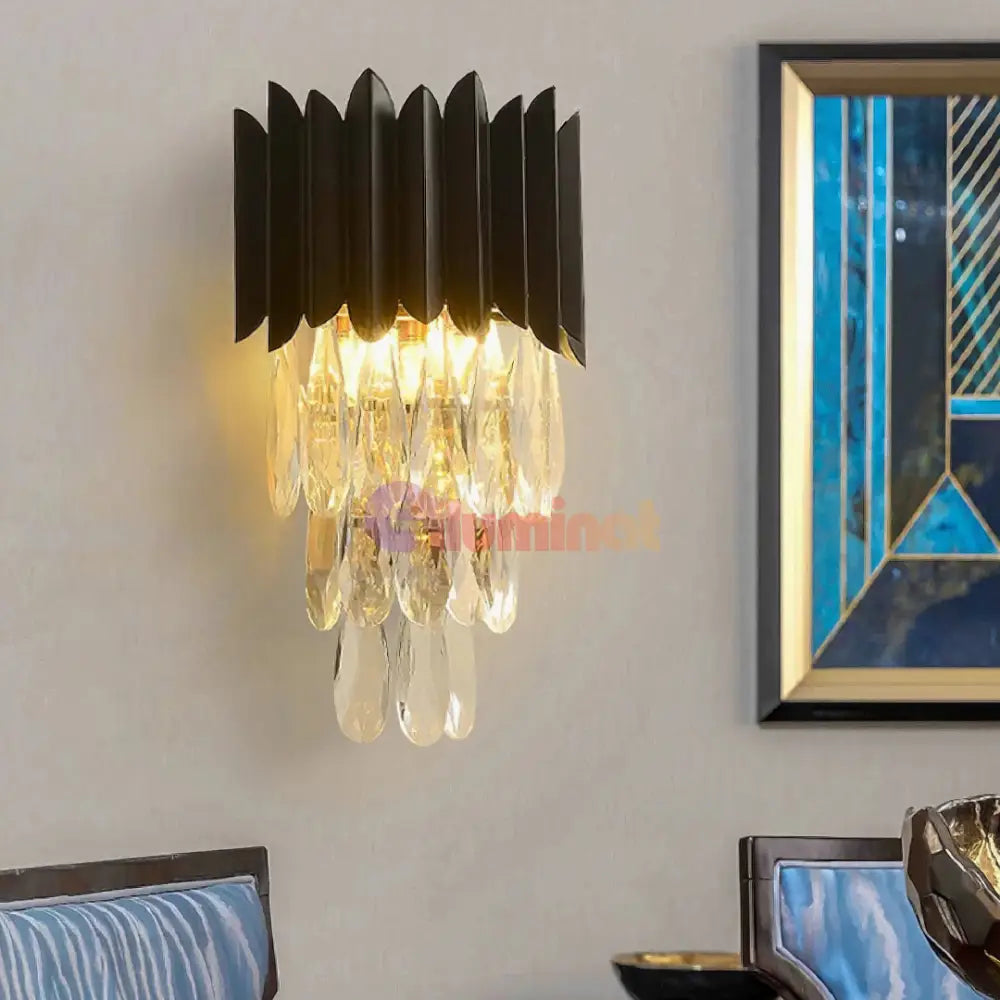Aplica Cristal 2xE14 Black Extravaganza NEAGRA / CRISTAL / APLICA PERETE Wall Light Fixtures