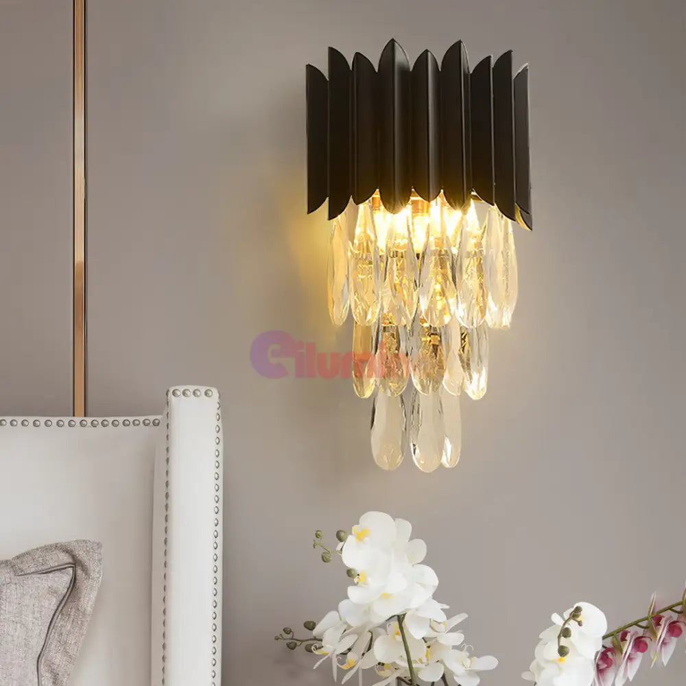 Aplica Cristal 2xE14 Black Extravaganza NEAGRA / CRISTAL / APLICA PERETE Wall Light Fixtures