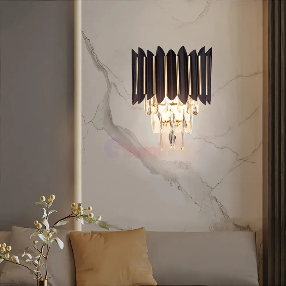 Aplica Cristal 2xE14 Black Extravaganza NEAGRA / CRISTAL / APLICA PERETE Wall Light Fixtures