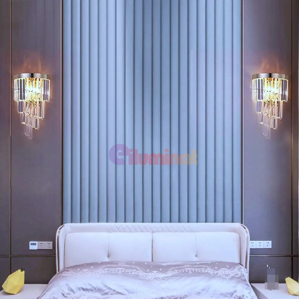 Aplica Perete Cristal Dark Chrome Luxury Wall Light Fixtures