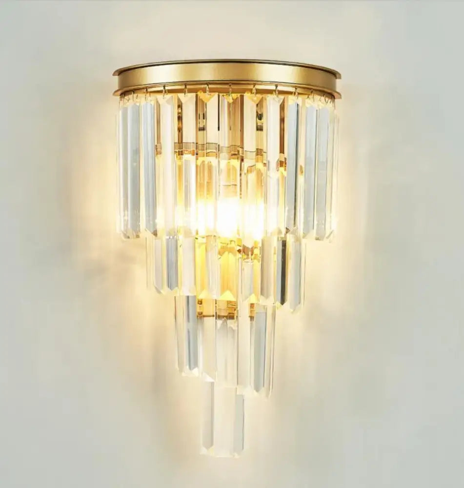 Aplica Perete Cristal Dark Golden Luxury Wall Light Fixtures