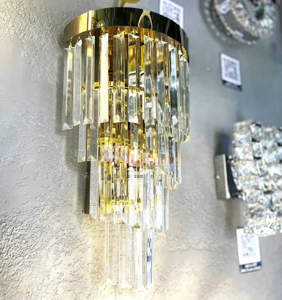 Aplica Perete Cristal Dark Golden Luxury Wall Light Fixtures