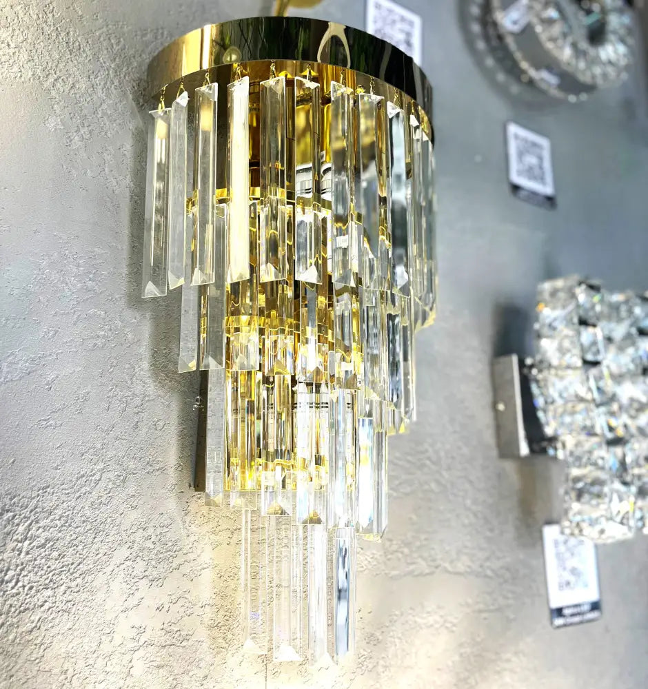 Aplica Perete Cristal Dark Golden Luxury Wall Light Fixtures