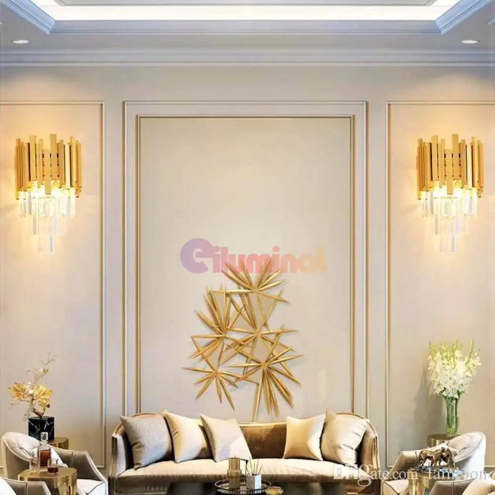 Aplica Perete Cristal Glory Aurie Wall Light Fixtures