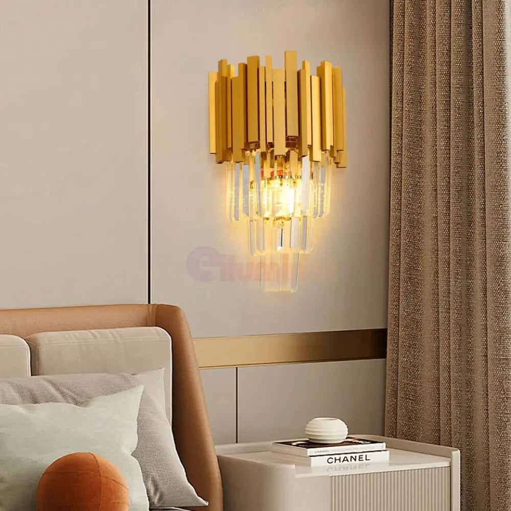 Aplica Perete Cristal Glory Aurie Wall Light Fixtures