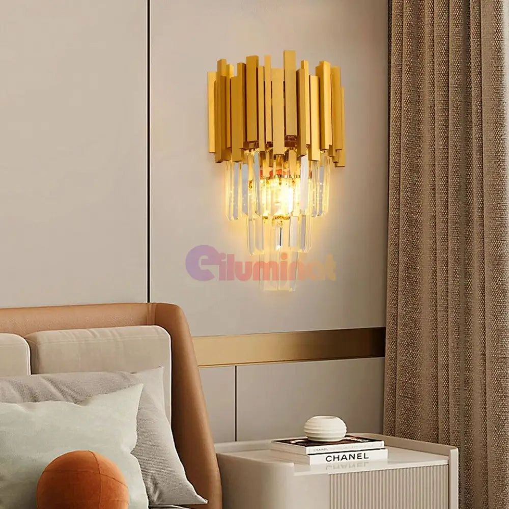 Aplica Perete Cristal Glory Aurie Wall Light Fixtures