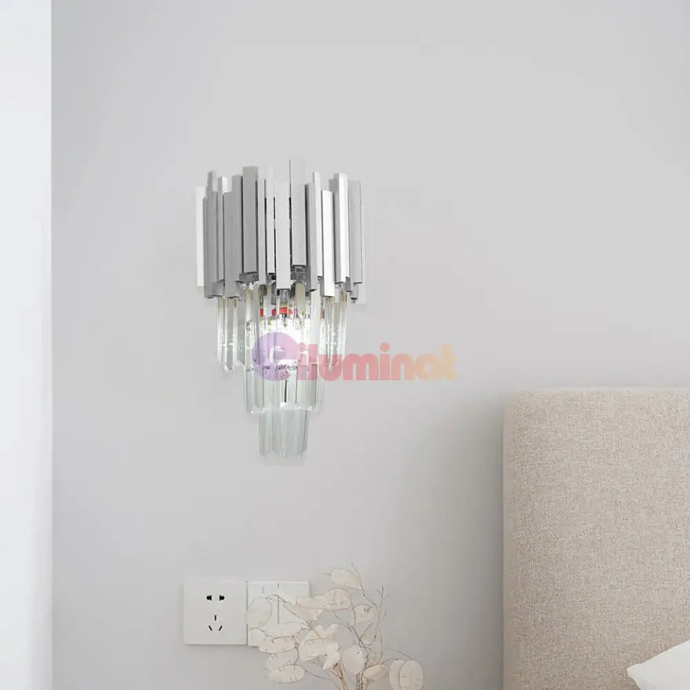 Aplica Perete Cristal Glory Silver Wall Light Fixtures