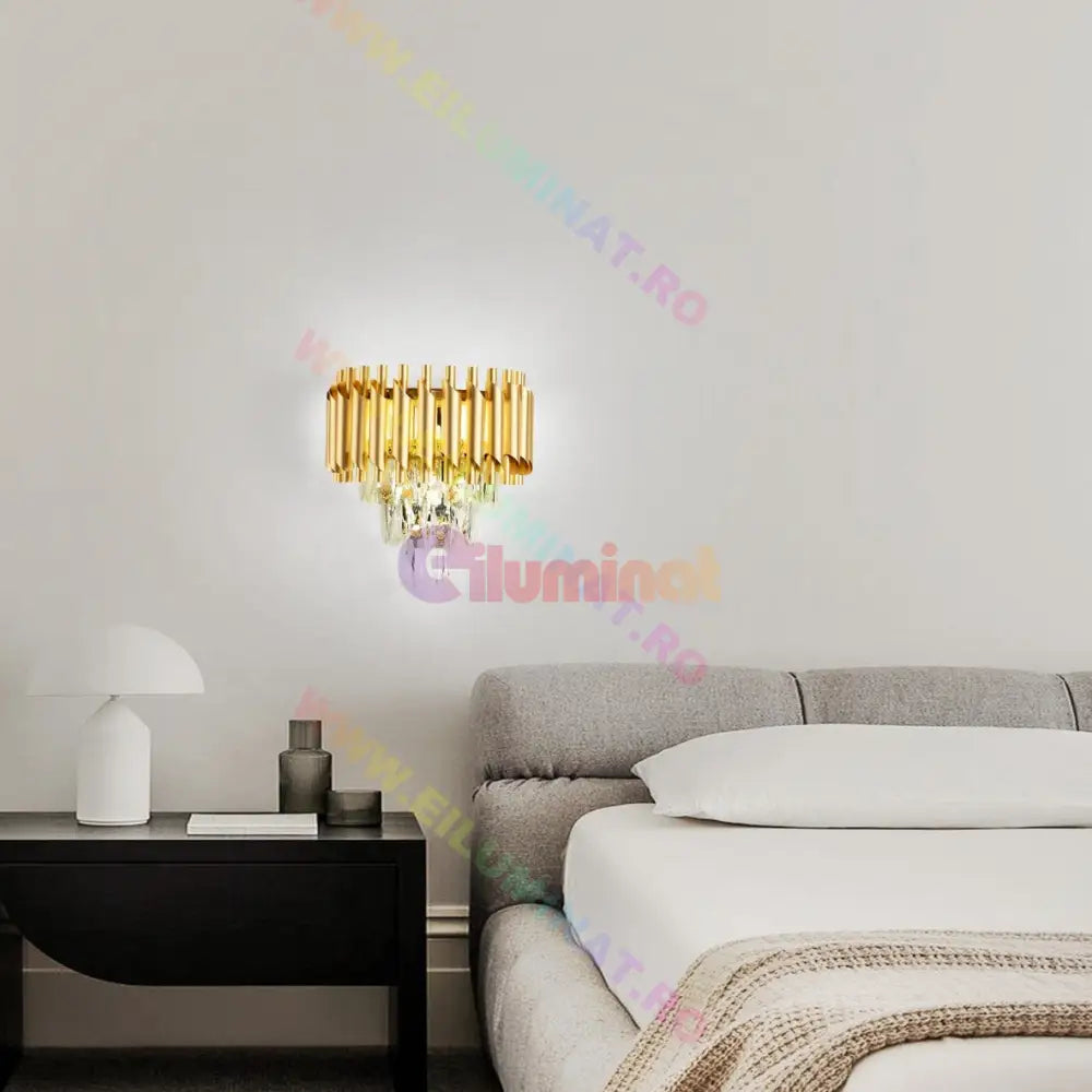 Aplica Perete Cristal Golden Panther AURIE / CRISTAL / APLICA PERETE Wall Light Fixtures